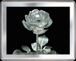 Aluminum rose made by precision cutting