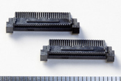 Narrow pitch connectors produced with advanced technology