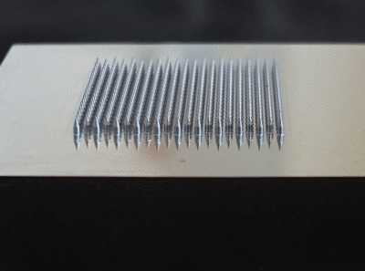 Microneedle master mold for cosmetic and medical, microfabrication, quick delivery time