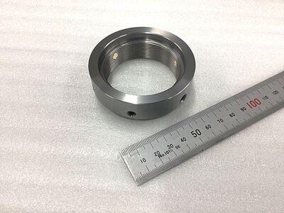 Nuts for machine tools, actual screw matching, female screw M55P1.5 (fine), plunger SCM435 (tempered), concentricity 0.01, squareness 0.005