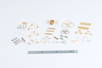 Gold plating on terminals, connectors, exterior parts, contact parts