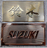 [Example of technical issues] Semi-order nameplate carved from solid board. Stainless steel, copper, brass