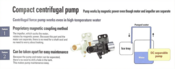 Compact centrifugal pump(Micro pump) - pump works by magnetic power even though motor are separate and impeller